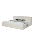 Merida Familienbett in Ivory, 240 x 200 cm, mit Kissen und Plaid #Ivory
