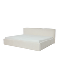 Merida Familienbett in Ivory, 240 x 200 cm, schräg von vorne #Ivory