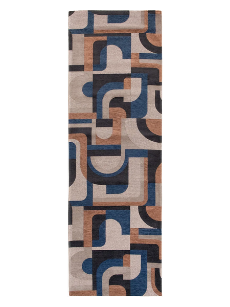Nuance Module Camel Blue Läufer Teppich Louis de Poortere
