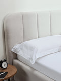 Kopfteil und Bettseite, Oslo Polsterbett in Ivory, 140 x 200 cm #Ivory