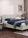 Oslo Polsterbett in Ivory, 180 x 200 cm, im Schlafzimmer #Ivory
