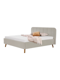 Oslo Polsterbett in Ivory, 180 x 200 cm, mit Kissen und Plaid #Ivory