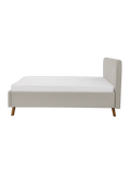 Oslo Polsterbett in Ivory, 180 x 200 cm, Seitenansicht #Ivory