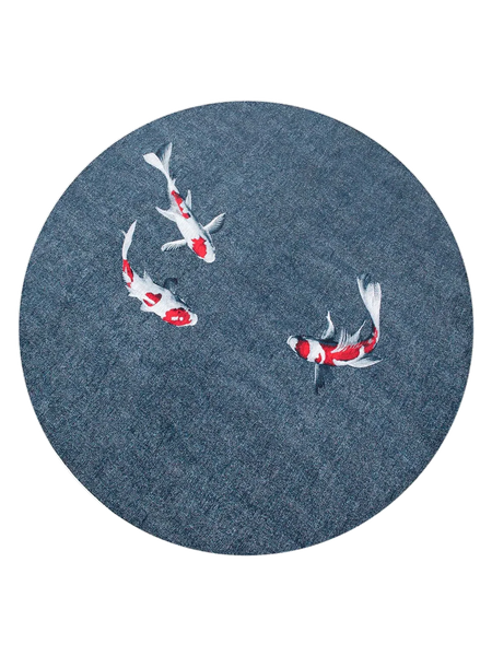 Pop Koi Japanese Pond Runder Teppich Teppich Louis de Poortere