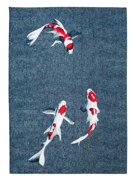 Pop Koi Japanese Pond Teppich Teppich Louis de Poortere