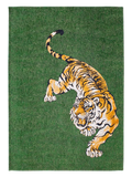 Pop Tiger Green on Fire Teppich Teppich Louis de Poortere