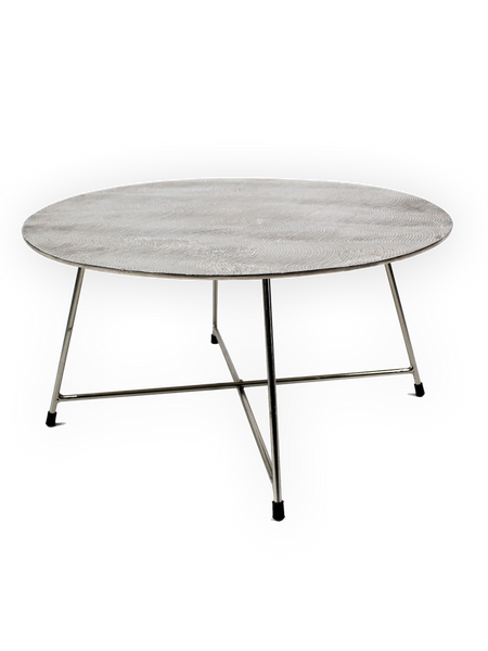 Couchtische | Couchtisch | "Russell"60cm mit Raw Nickel-Finish - von LIVING online kaufen bei LIVINGforme.