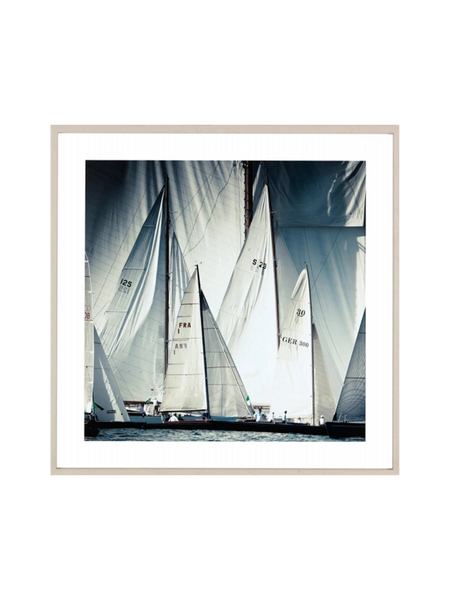 Bilder und Bilderrahmen | Bild im Rahmen | Ligne de Depart Saint-Tropez - Collage (75cm x 75cm) - von LIVING online kaufen bei LIVINGforme.