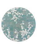 Sakura Lake Blue Runder Teppich Teppich Louis de Poortere
