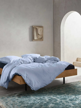 Essenza Minte Iceblue Satin-Bettwäsche aus 100 % Baumwolle – Ansicht 7