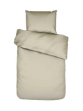 Essenza Minte Mako-Satin-Bettwäsche Haferbeige (Oatmeal), Set 135 x 200 cm + 80 x 80 cm