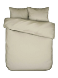 Essenza Minte Mako-Satin-Bettwäsche Haferbeige (Oatmeal), Set 200 x 200 cm + 2x 80 x 80 cm