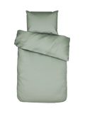 Essenza Minte Mako-Satin-Bettwäsche Salbeigrün (Dusty green), Set 135 x 200 cm + 80 x 80 cm