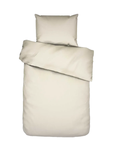 Essenza Minte Mako-Satin-Bettwäsche Sand (Oyster), Set 135 x 200 cm + 80 x 80 cm