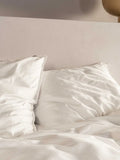 Essenza Minte Oyster Satin-Bettwäsche aus 100 % Baumwolle