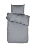 Essenza Minte Mako-Satin-Bettwäsche Steingrau (Global grey), Set 135 x 200 cm + 80 x 80 cm