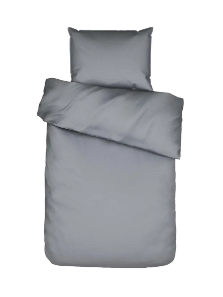 Essenza Minte Mako-Satin-Bettwäsche Steingrau (Global grey), Set 135 x 200 cm + 80 x 80 cm