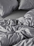 Mako-Satin-Bettwäsche Essenza Minte in Steingrau – Ansicht 6