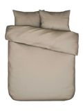 Essenza Minte Mako-Satin-Bettwäsche Taupe, Set 200 x 200 cm + 2x 80 x 80 cm