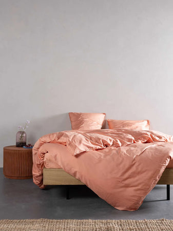 Essenza Minte Bettwäsche Apricot (Bright terra), Mako-Satin 300 TC – Ansicht 8