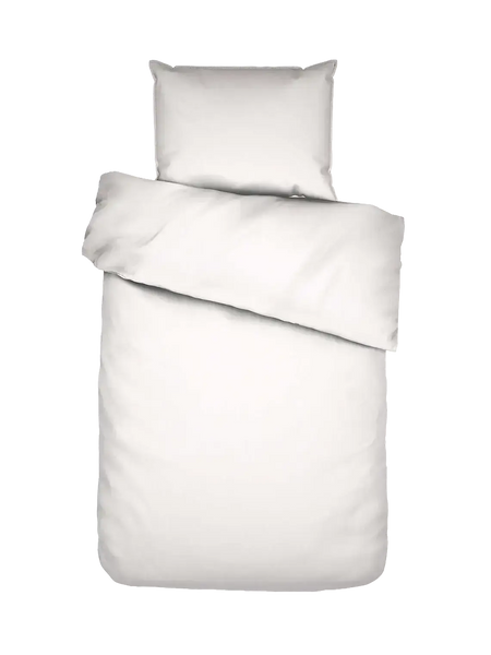 Essenza Minte Mako-Satin-Bettwäsche Weiß (White), Set 135 x 200 cm + 80 x 80 cm