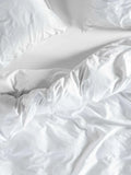 Essenza Minte White Satin-Bettwäsche aus 100 % Baumwolle