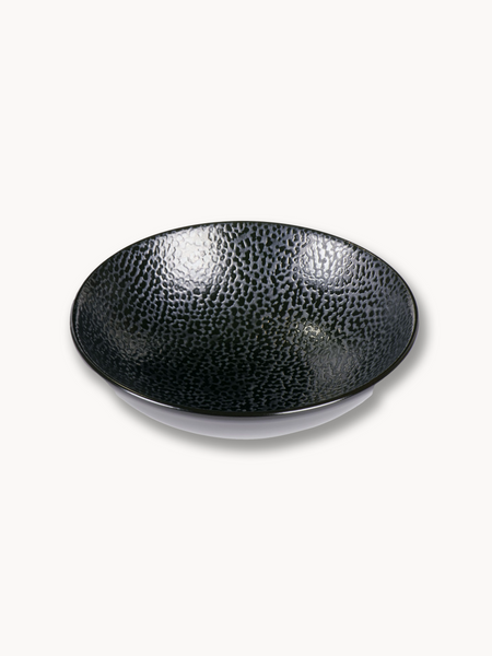 Geschirr | Kaori Schale – Stoneware in Krakelee und Rochen - Rochen schwarz/metallic von Lambert online kaufen bei LIVINGforme.