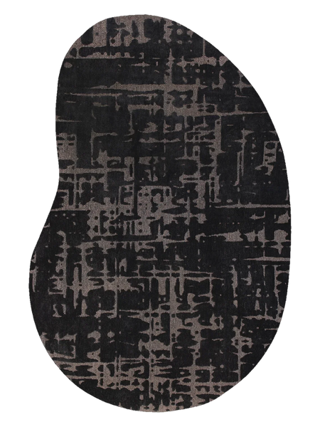 Structures Baobab Black Water Organischer Teppich Teppich Louis de Poortere