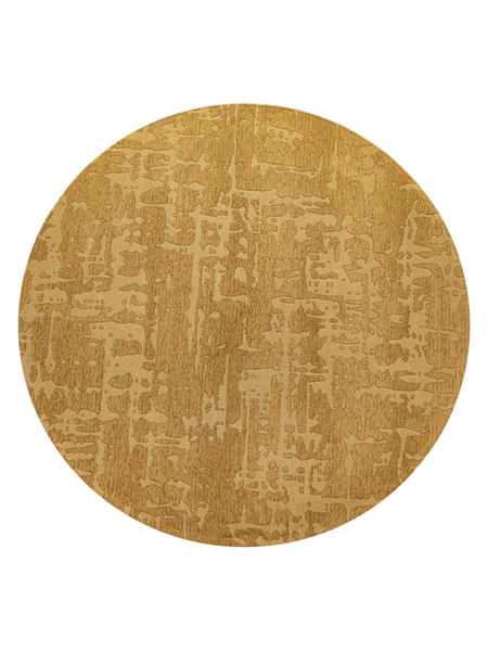 Structures Baobab Madagascar Gold Runder Teppich Teppich Louis de Poortere