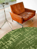Structures Baobab Perrier's Green Runder Teppich Teppich Louis de Poortere