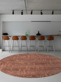 Structures Baobab Za Copper Runder Teppich Teppich Louis de Poortere
