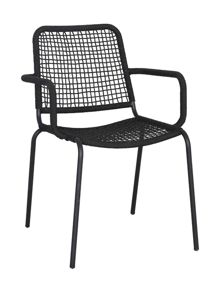 Gartenstuhl | Gartenstuhl Track, Aluminium, Seilgeflecht, stapelbar - anthrazit - von LIVING Collection online kaufen bei LIVINGforme.