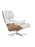 Sessel | Sessel | Lounge Chair – Nussbaum weiß pigmentiert mit Sternfuß verchromt - von Vitra online kaufen bei LIVINGforme.