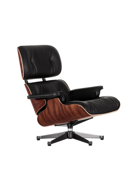 Sessel | Sessel | Lounge Chair - Santos Palisander mit Sternfuß poliert - Seiten schwarz - von Vitra online kaufen bei LIVINGforme.