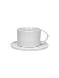 Tasse | POMAX Porcelino White Tasse mit Untertasse - von POMAX online kaufen bei LIVINGforme.
