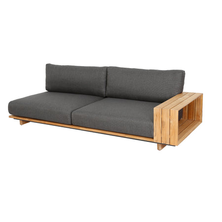 Lounge | Garten Ecklounge Lago mit Tisch, Holz - anthrazit, teak, natur -  von LIVING online kaufen bei LIVINGforme.