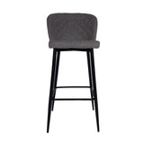 Barhocker | Barstuhl Wilma mit Metallbeinen, Stoff - grau/weiß -  von LIVING online kaufen bei LIVINGforme.