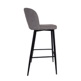 Barhocker | Barstuhl Wilma mit Metallbeinen, Stoff - grau/weiß -  von LIVING online kaufen bei LIVINGforme.