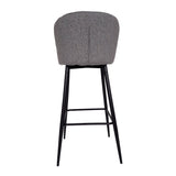 Barhocker | Barstuhl Wilma mit Metallbeinen, Stoff - grau/weiß -  von LIVING online kaufen bei LIVINGforme.