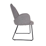 Stuhl | Gepolsterter Armlehnstuhl | Mitzie in Grau -  von LIVING online kaufen bei LIVINGforme.