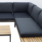 Lounge | Outdoor Ecklounge Göteborg mit Tisch, Akazie - anthrazit, natur -  von LIVING online kaufen bei LIVINGforme.