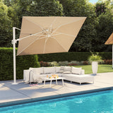 Ampelschirm | Ampelschirm | "Mercury" 300x300 cm – Gestell White / Bezug Manhattan Grey -  von LIVING online kaufen bei LIVINGforme.