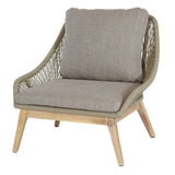 Outdoor Loungeset | Outdoor Loungeset Bay, Seilgeflecht, Akazie - natur, beige (5-teilig) - von LIVING Collection online kaufen bei LIVINGforme.
