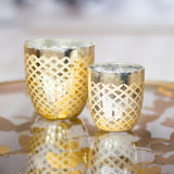 Windlichter und Kerzenschein | Duftkerze | Eleganza in Gold Silber -  von LIVING online kaufen bei LIVINGforme.