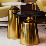 Beistelltische | Beistelltisch White Marble, Metall - gold, weißer marmor -  von LIVING online kaufen bei LIVINGforme.
