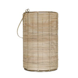 Windlichter und Kerzenschein | Teelichthalter | Eliza aus Rattan in Gold - L16cm x B16cm x H27.5cm von LIVING online kaufen bei LIVINGforme.