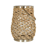 Windlichter und Kerzenschein | Windlicht | Annais mit Geflecht, Gold - L19cm x B18cm x H27cm von LIVING online kaufen bei LIVINGforme.