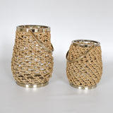 Windlichter und Kerzenschein | Windlicht | Annais mit Geflecht, Gold -  von LIVING online kaufen bei LIVINGforme.