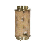 Windlichter und Kerzenschein | Windlicht Laterne | Vienna mit Wiener Geflecht, Gold - L21.5cm x B21.5cm x H47cm von LIVING online kaufen bei LIVINGforme.