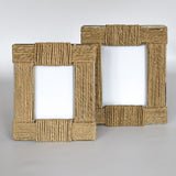  | Bilderrahmen | Braid aus Geflecht mit Gold -  von LIVING online kaufen bei LIVINGforme.